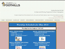 Tablet Screenshot of churchofthefoothills.org
